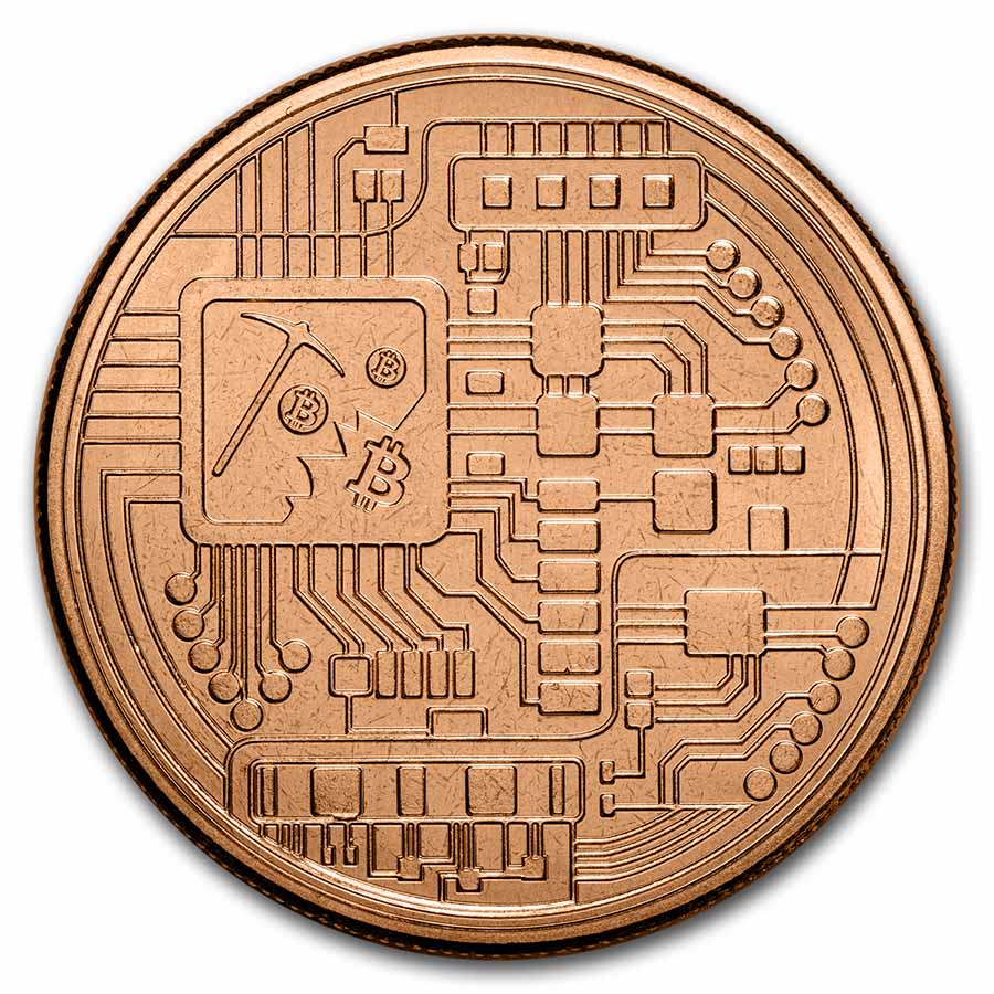 1 Unze Kupfermünze - Bitcoin - Image 2