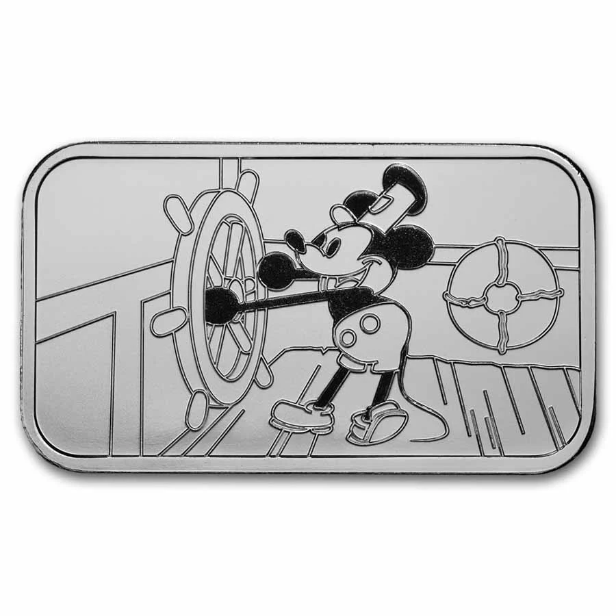 1 Unze Barren - Steamboat Willie BU