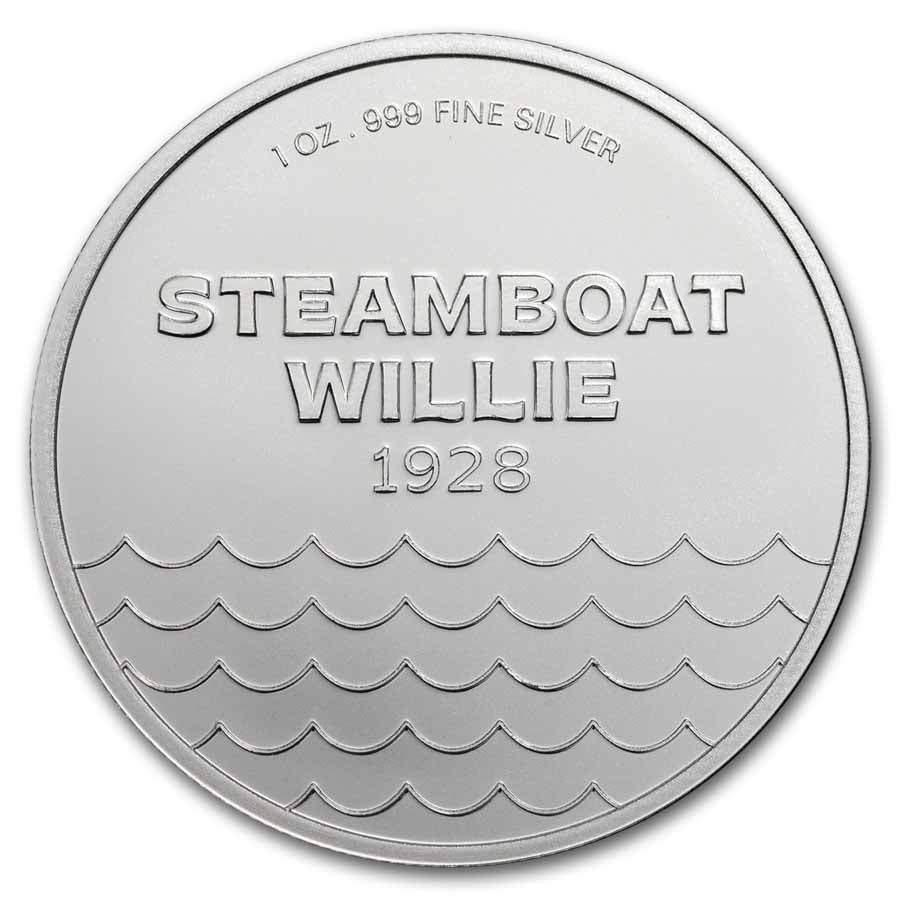 1 Unze Silbermünze - Steamboat Willie BU - Image 2
