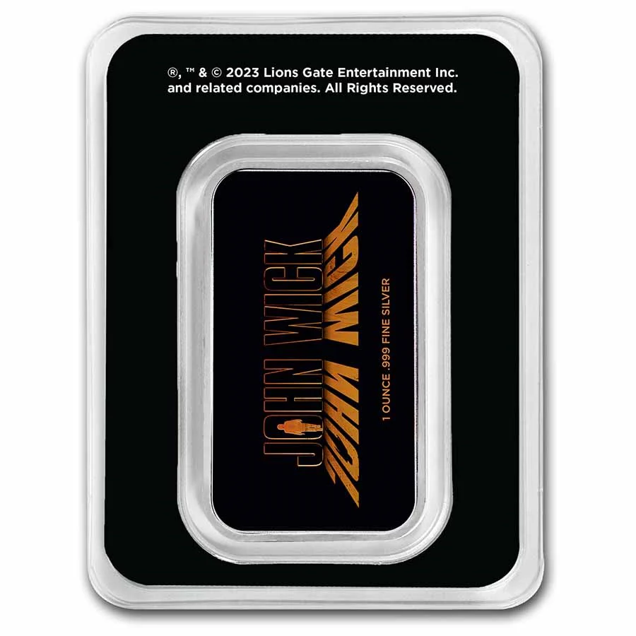 John Wick 1 oz Silver Silhouette Bar w/ TEP - Image 2