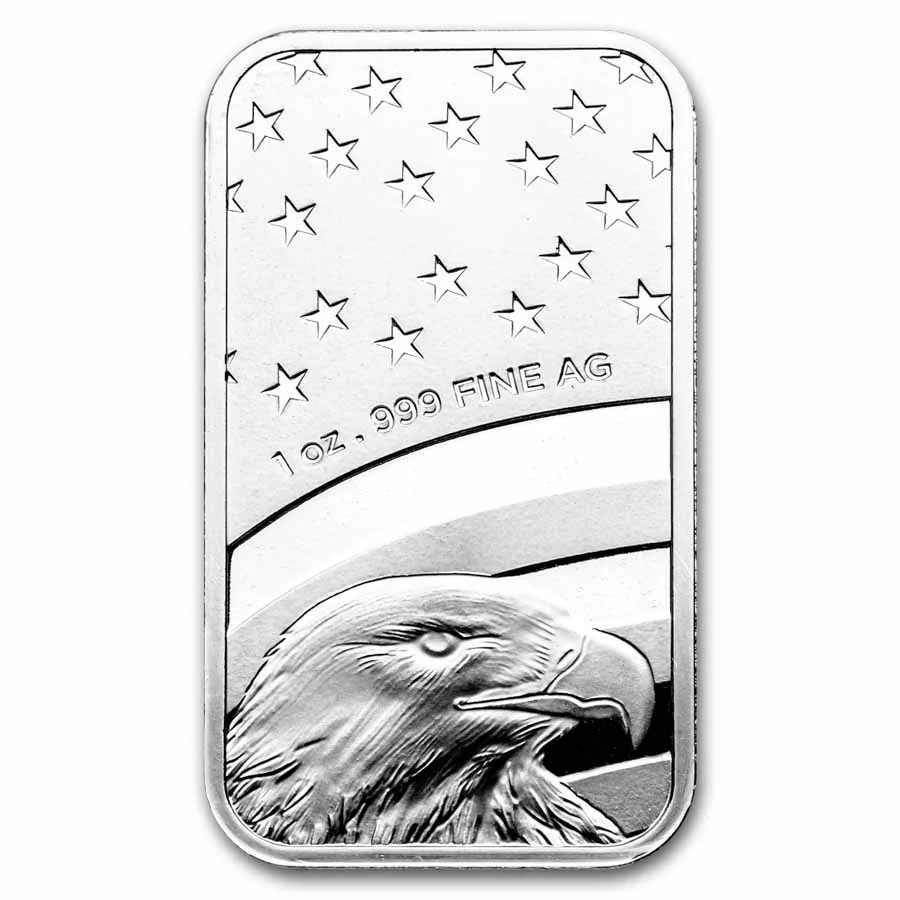 1 Unze Silberbarren American Flag Design ( Eagle Back )
