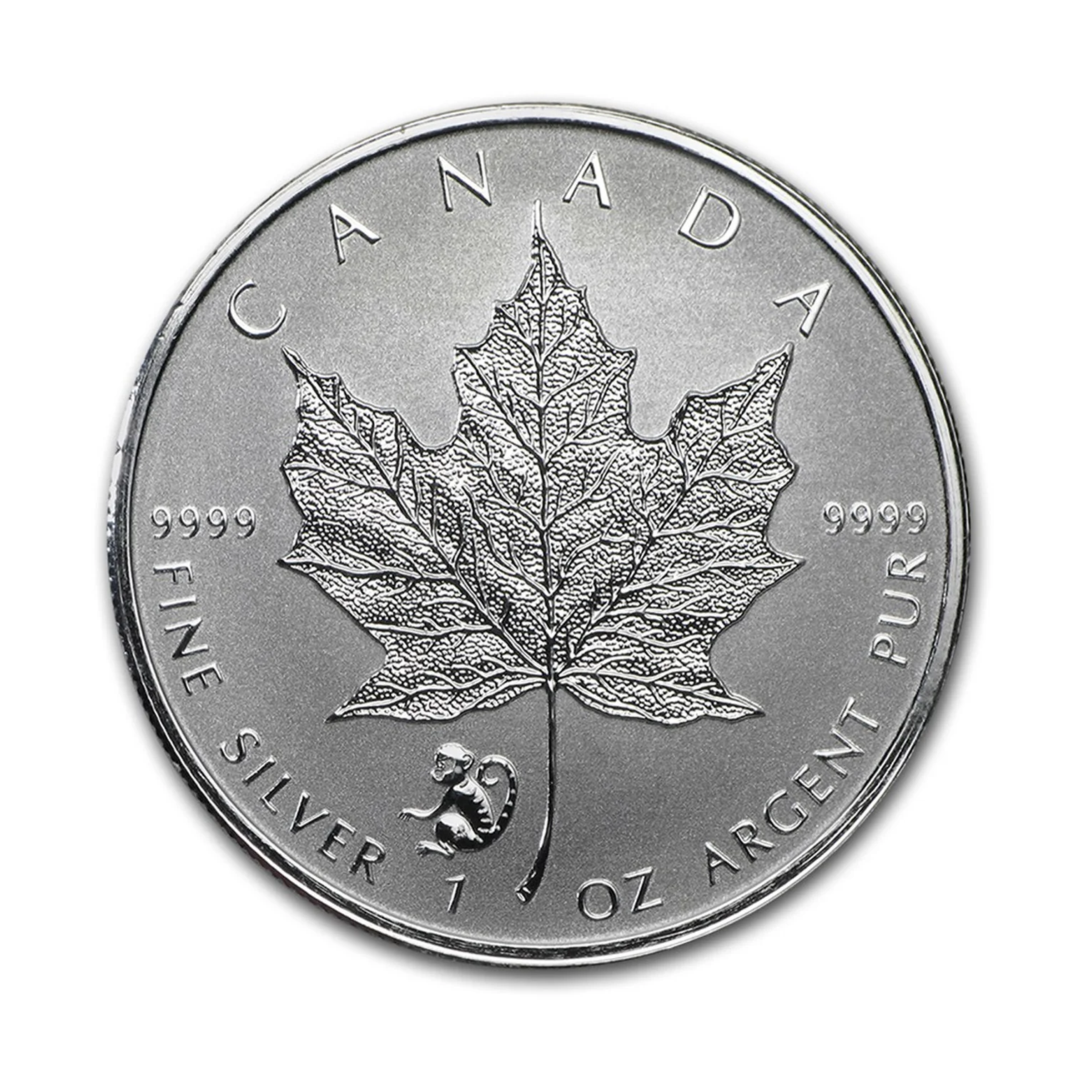 1 Unze Silbermünze - Canada Maple Leaf Lunar Monkey Privy BU 2016