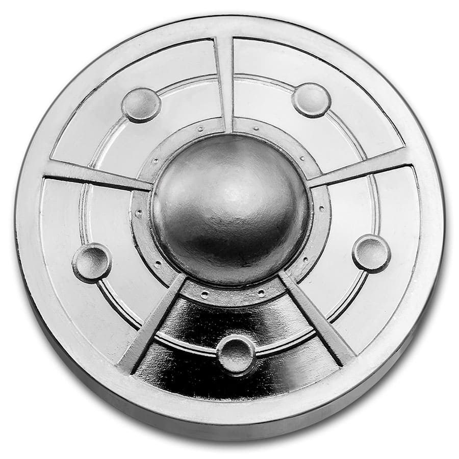2 Unzen SIlbermünze Cast-Poured Silver - Alien UFO, Spinner - Image 3