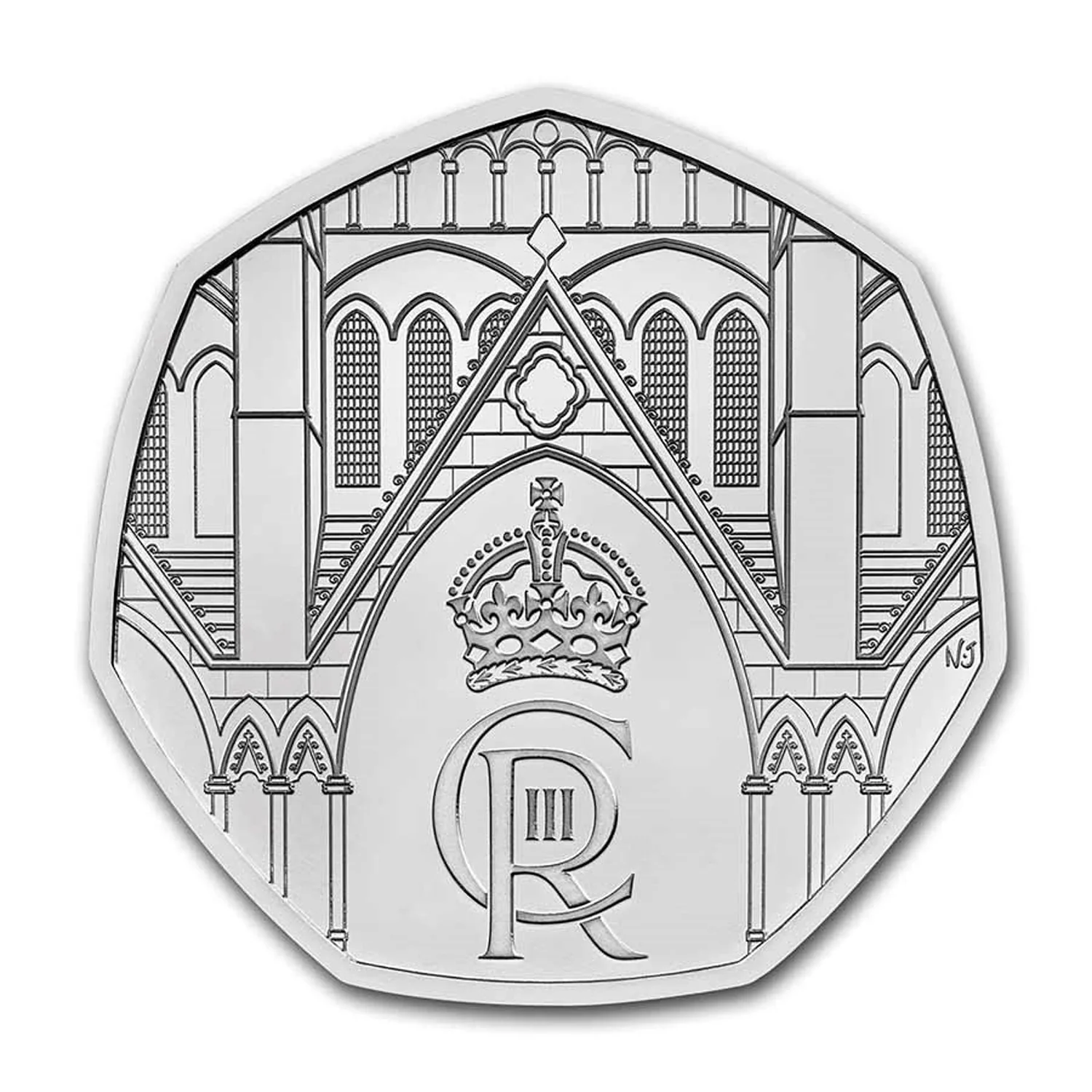 2023 GB The Coronation of His Majesty 50p BU Kupfer-Nickel Münze