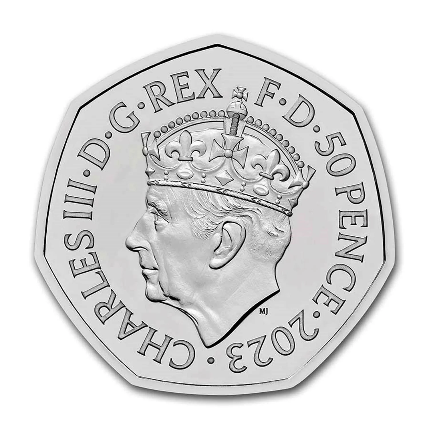 2023 GB The Coronation of His Majesty 50p BU Kupfer-Nickel Münze - Image 2