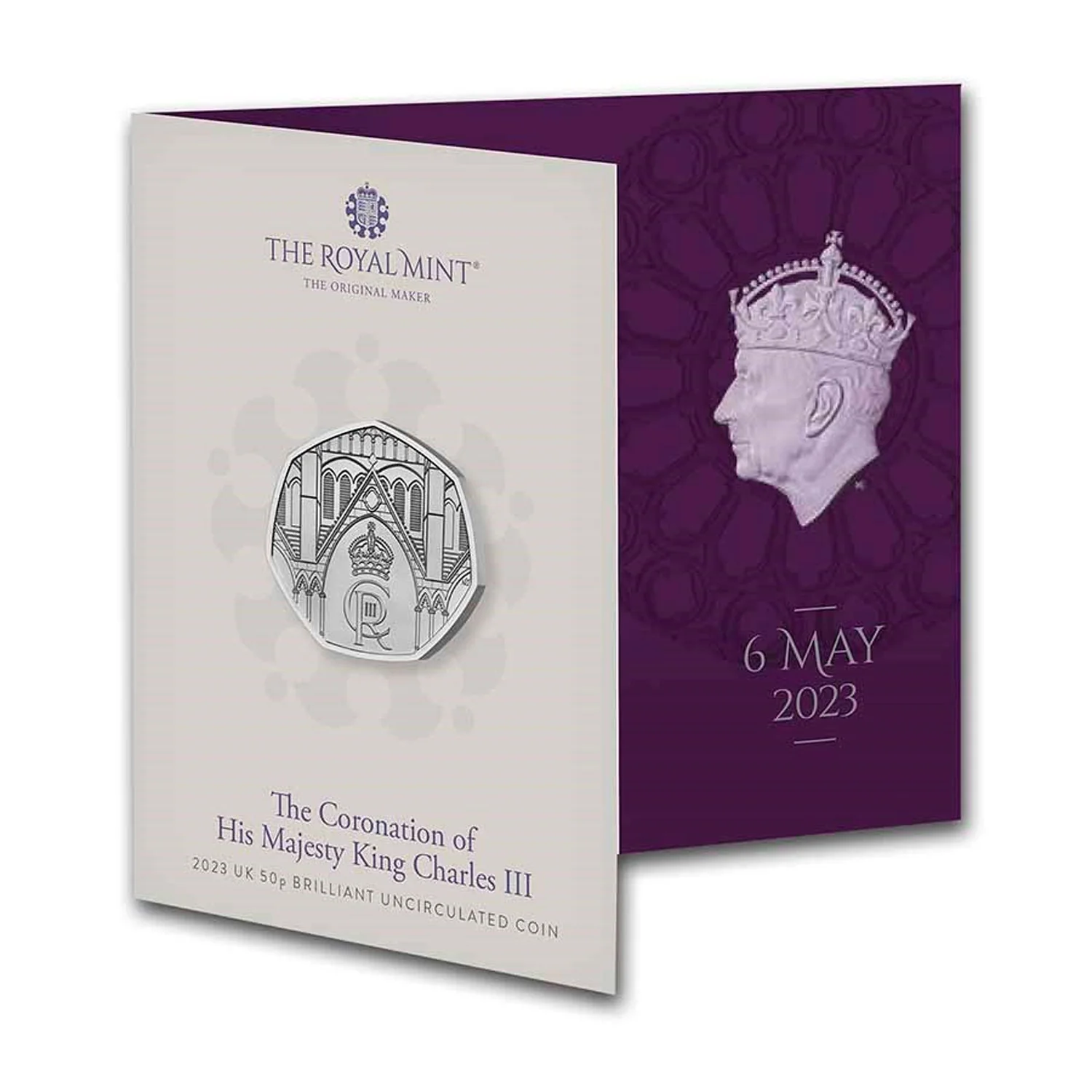 2023 GB The Coronation of His Majesty 50p BU Kupfer-Nickel Münze - Image 3