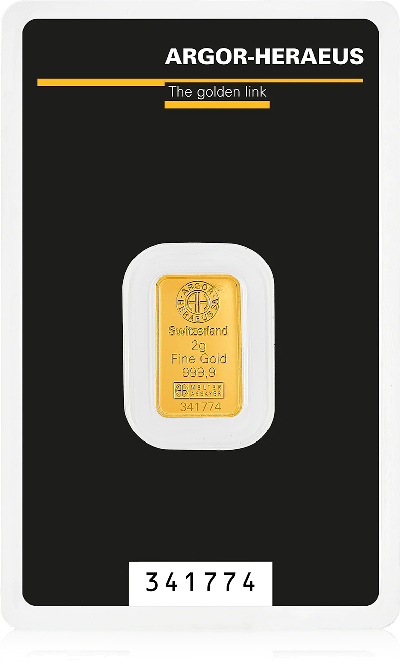 2g Goldbarren Heraeus