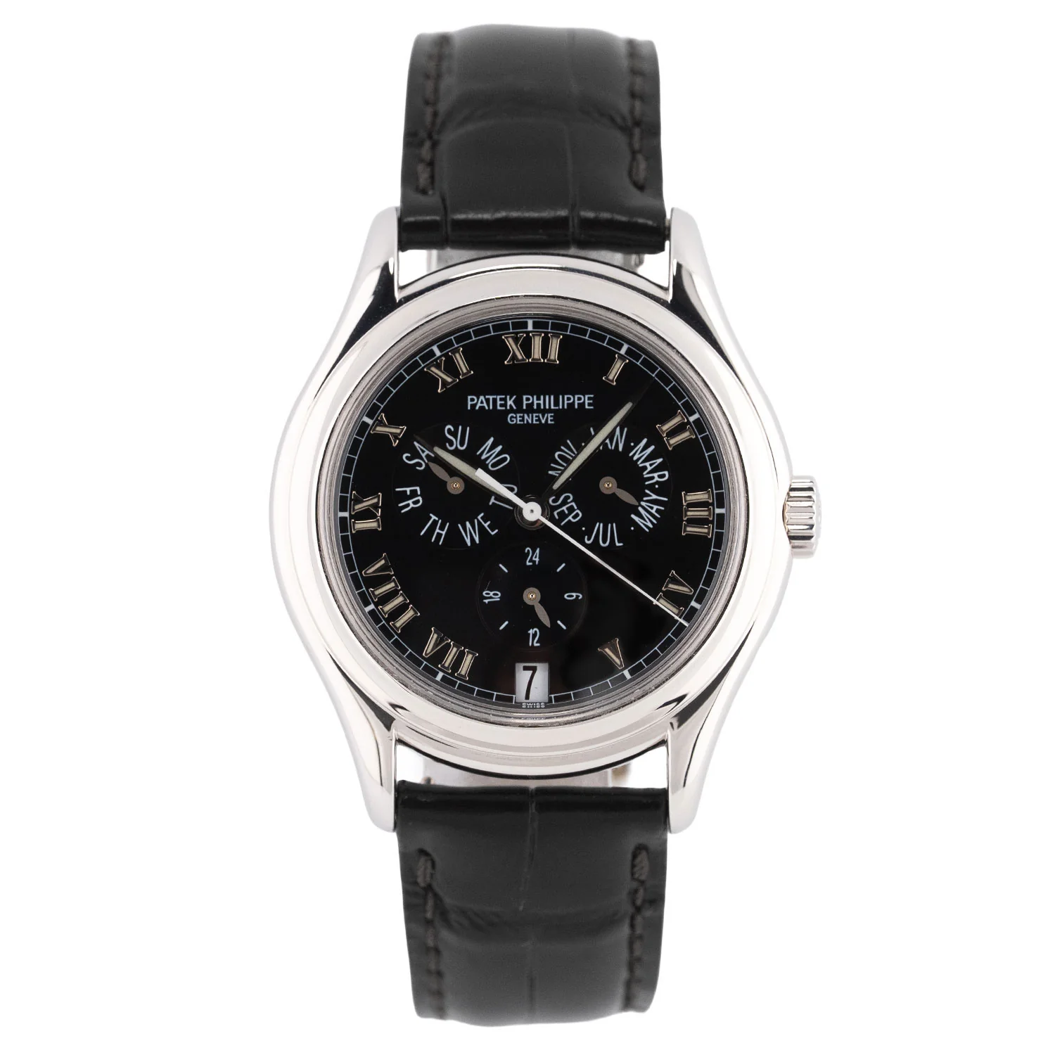 Annual Calendar Whitegold Automatic Black Dial - 5035G