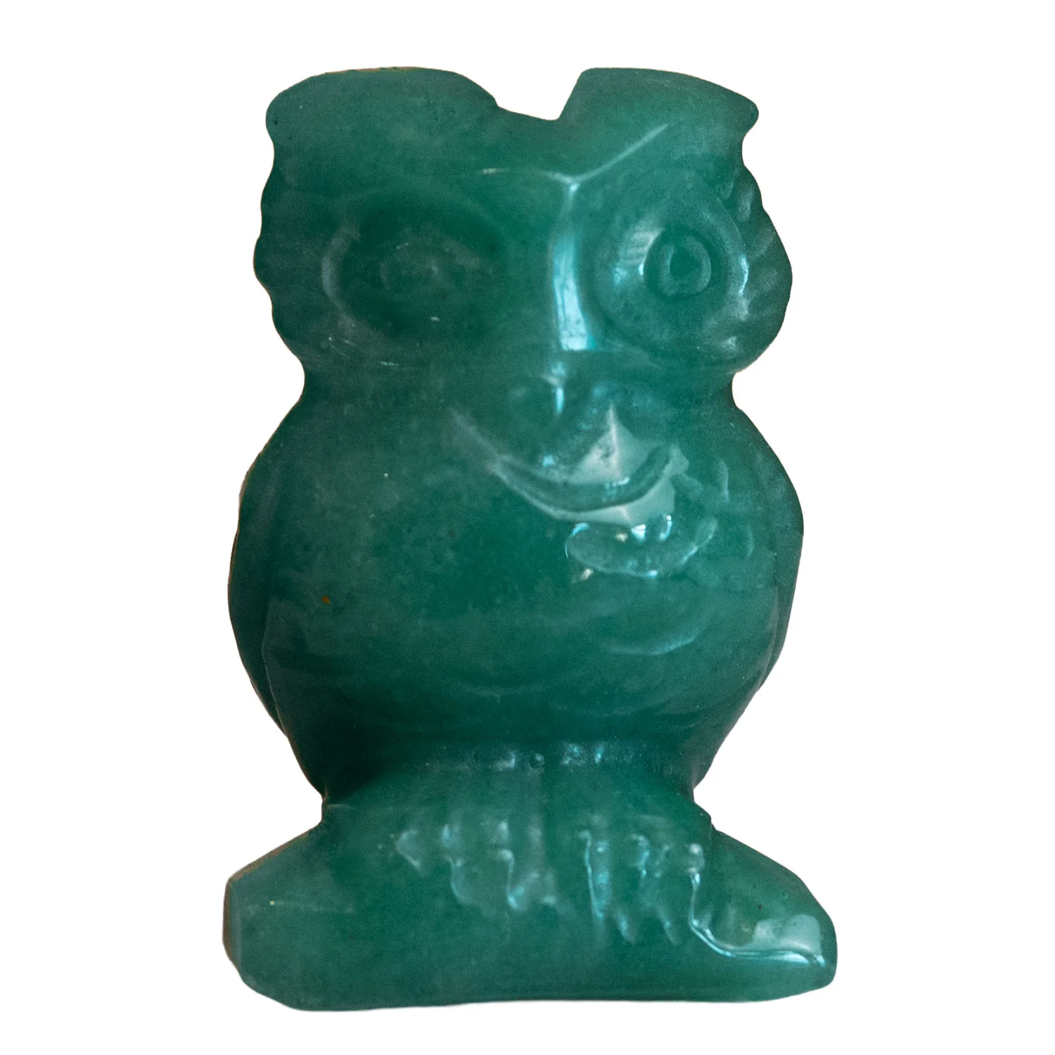 Aventurine Owl 2" Gemstone Carving
