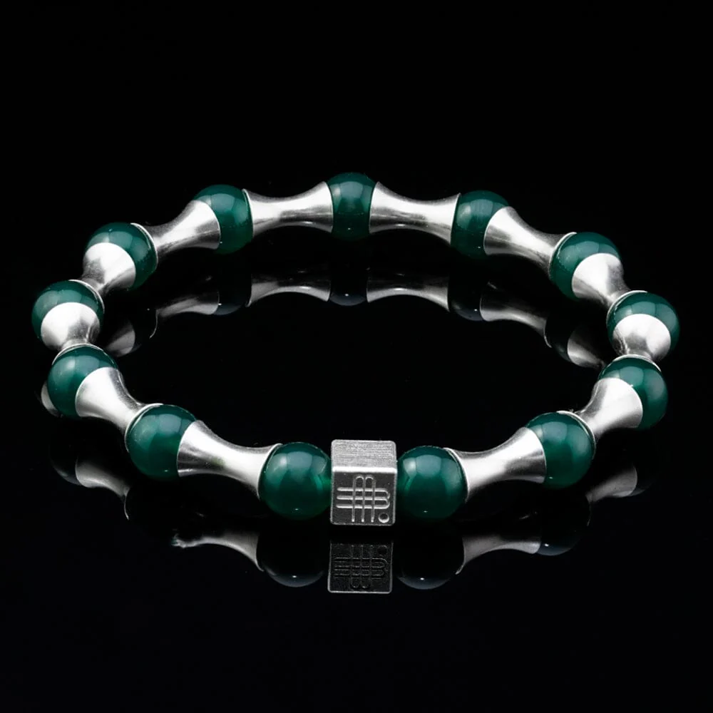 Bracelet GREEN WAVE - COLLECTOR item - 925 sterling silver - Image 3
