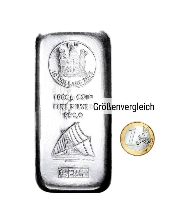 1kg Silber Fiji Münzbarren (Argor Heraeus) - Image 3