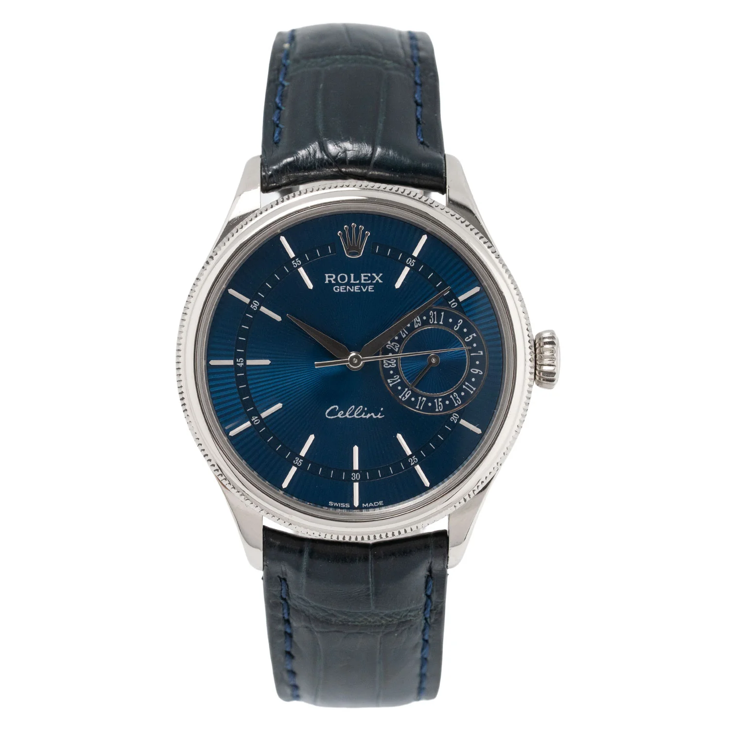 Cellini Date 39mm Whitegold Blue Dial 2018 - 50519