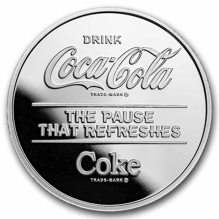1 Unze Silber Coca-Cola® 5 cent Bottle Struck Round - Image 2