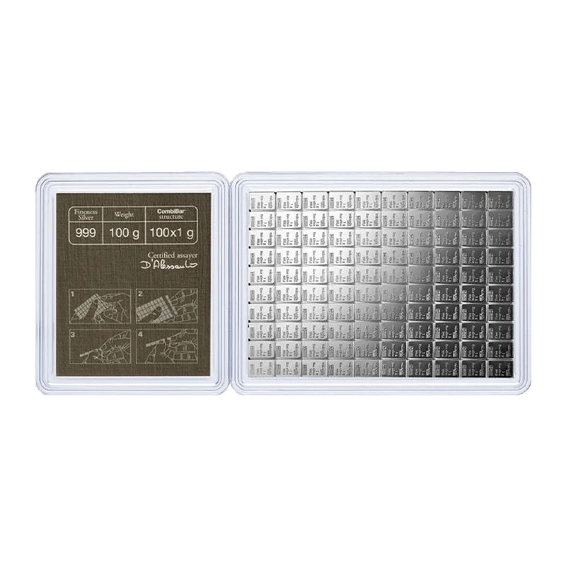 Combibar - 100 x 1 g Silber Valcambi - Image 2