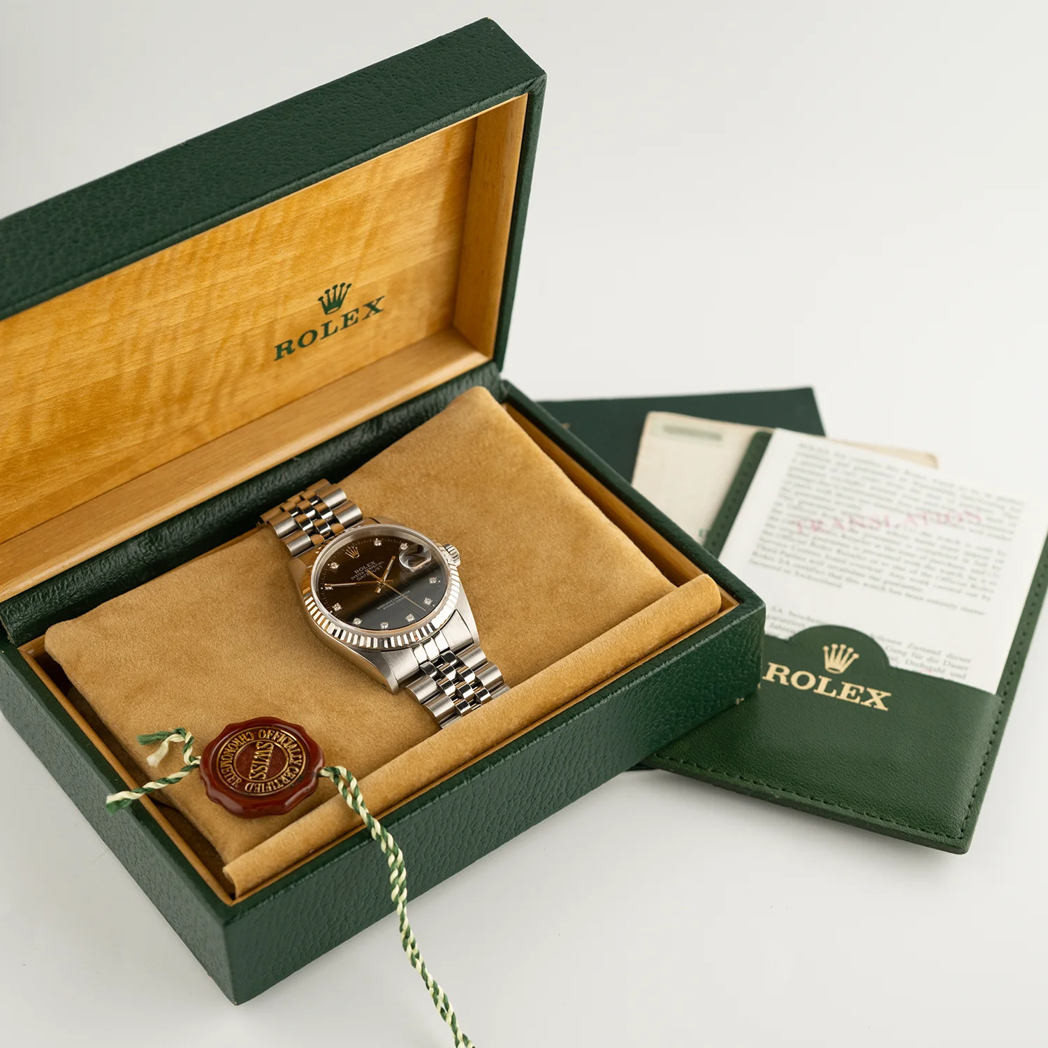 Datejust 36mm Factory Black Diamond Dial 1989 - 16234 - Image 7