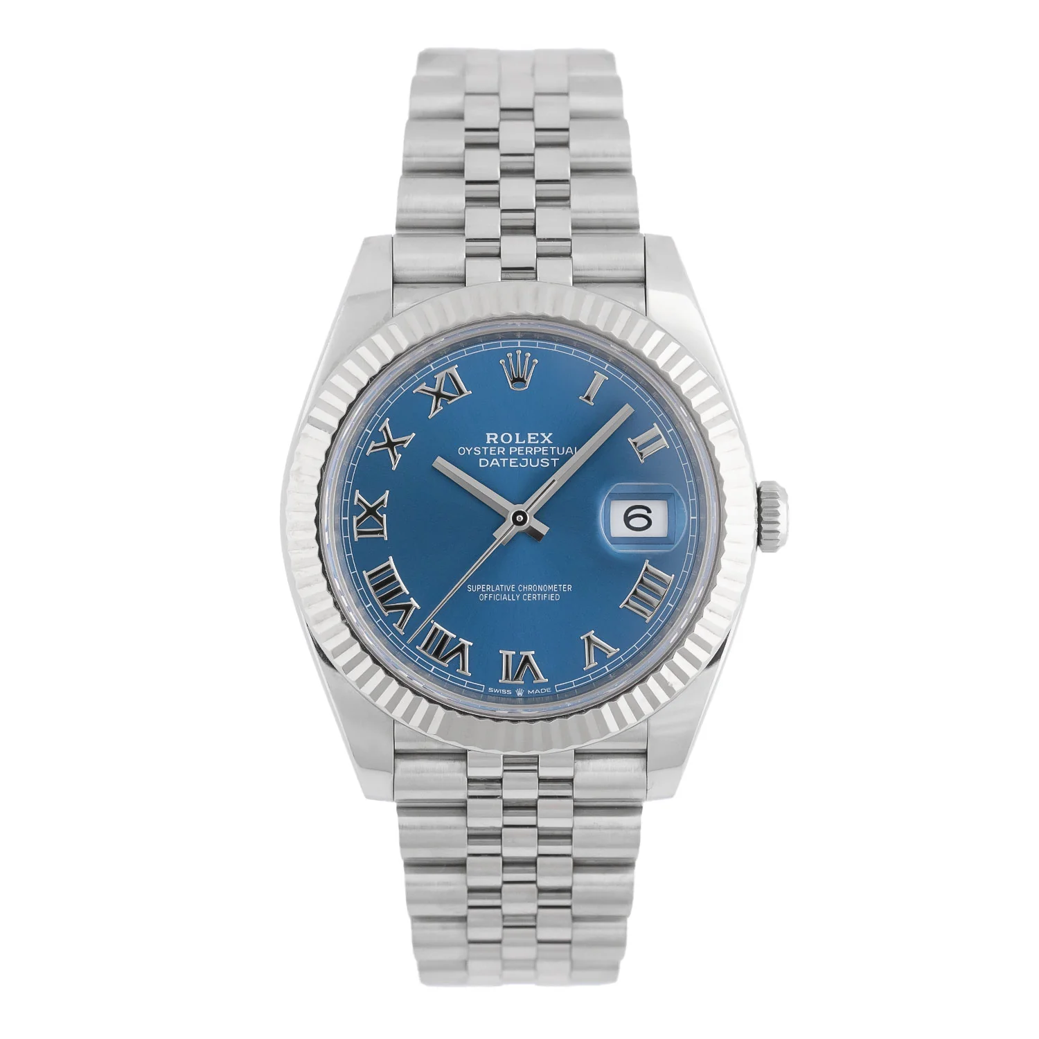 Datejust 41mm Azzurro Dial Full Sticker Full Set 2025 Jubilee  - 126334
