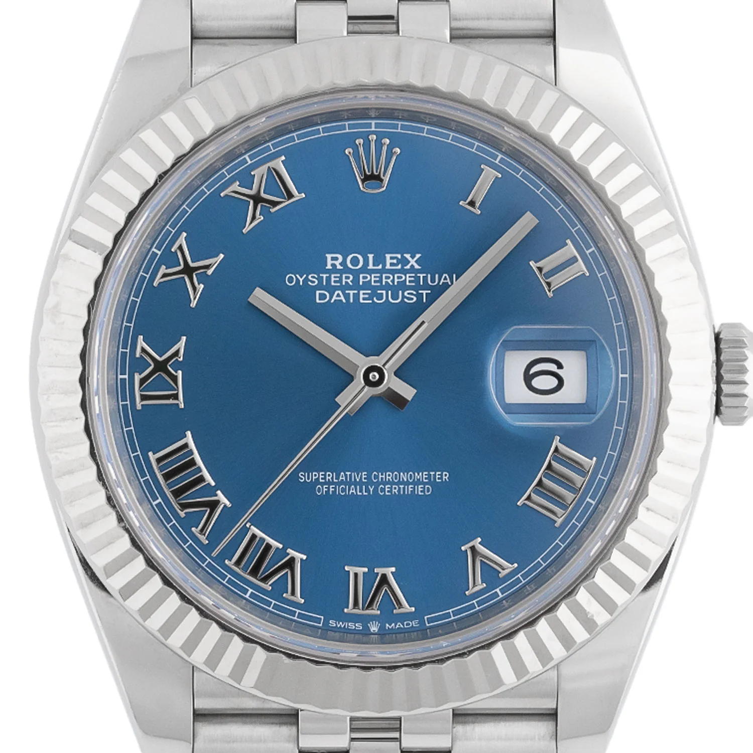 Datejust 41mm Azzurro Dial Full Sticker Full Set 2025 Jubilee  - 126334 - Image 2
