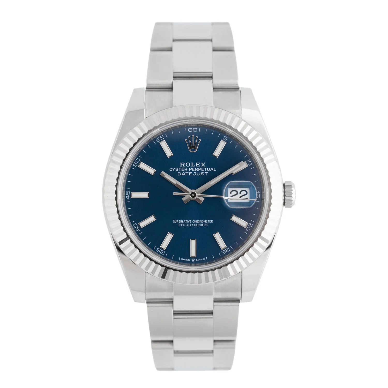 Datejust 41mm Blue Dial Stickered 2019 Oyster - 126334