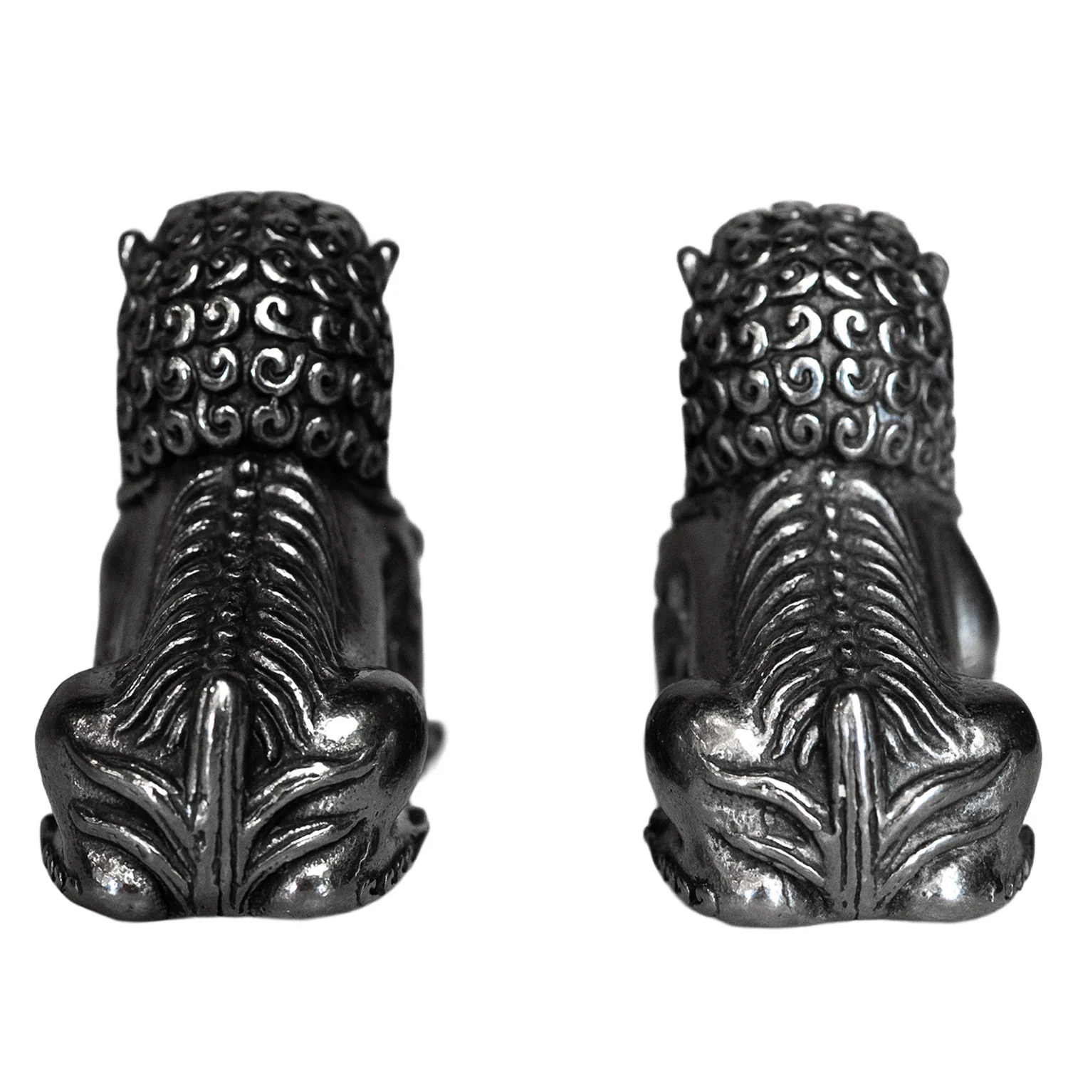 Foo Dog Steel Hearts Stainless Steel Pair - Image 3