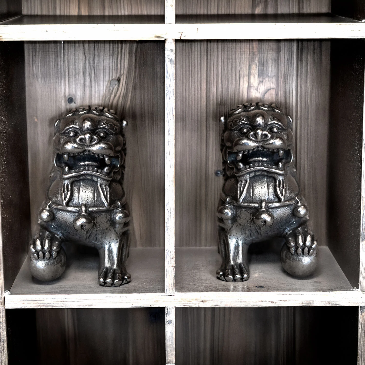 Foo Dog Steel Hearts Stainless Steel Pair - Image 4