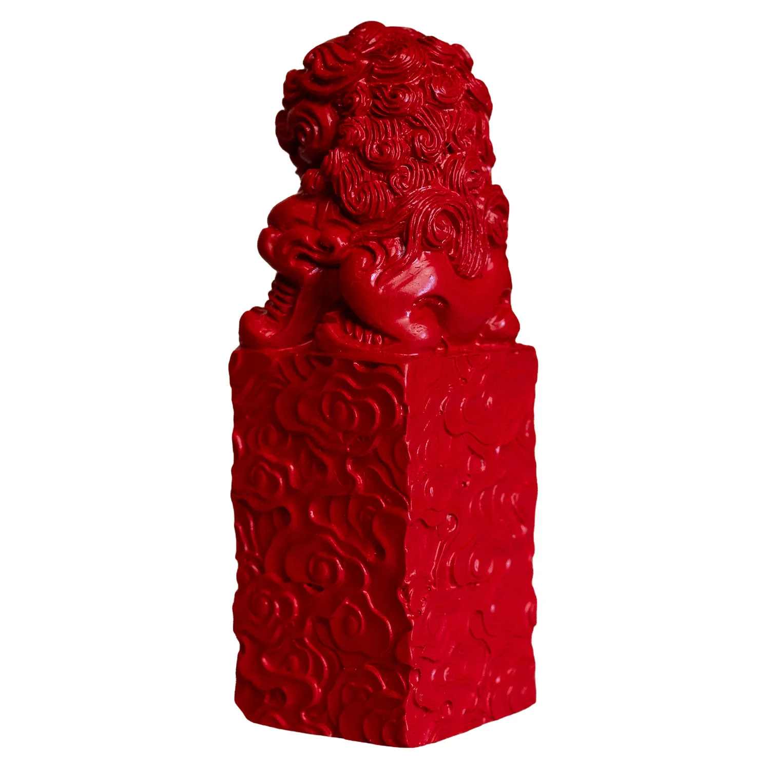 Lion Sienet Cinnabar Carving - Image 2