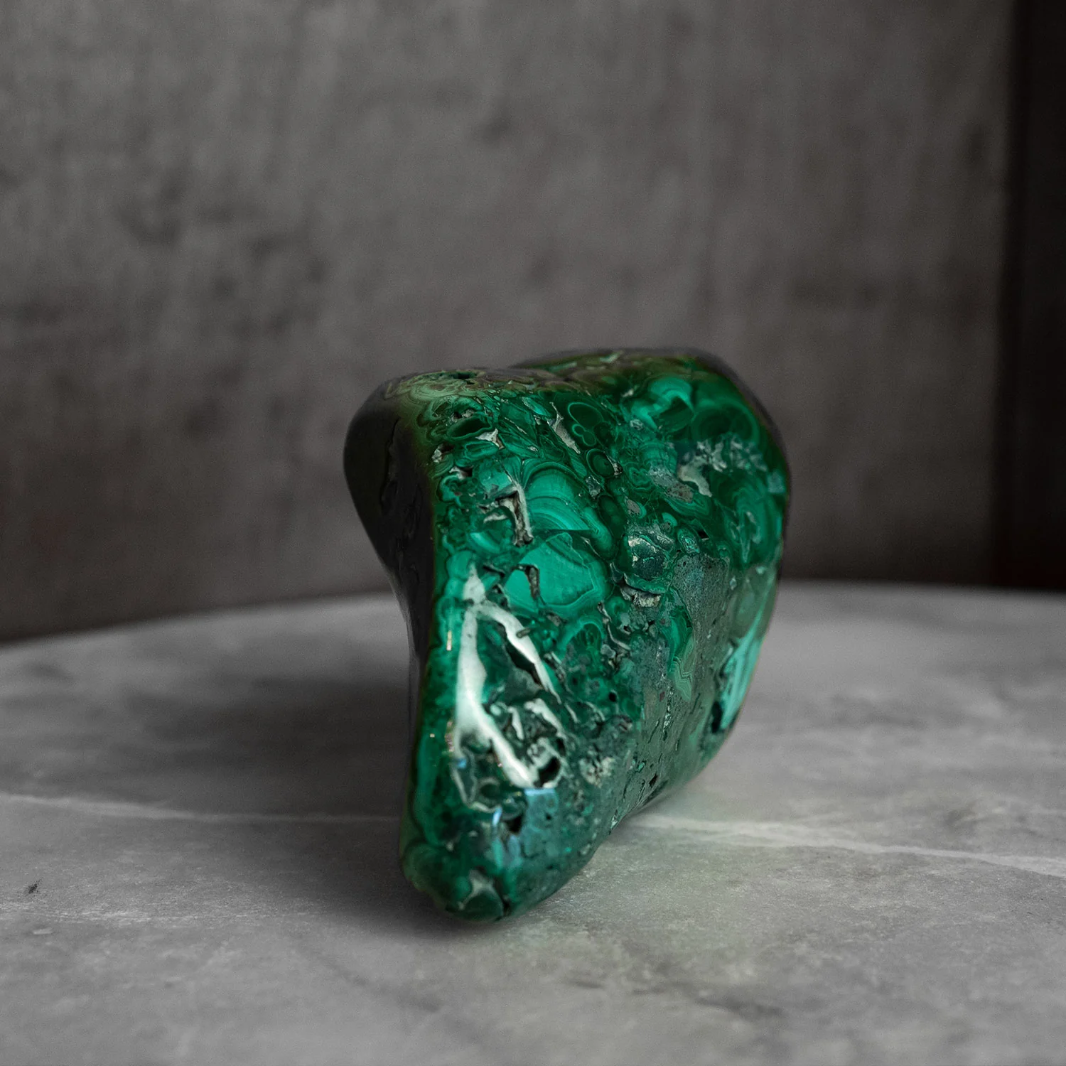 Natural Malachite Freeform From Congo - 3.5" / 450g - Image 3