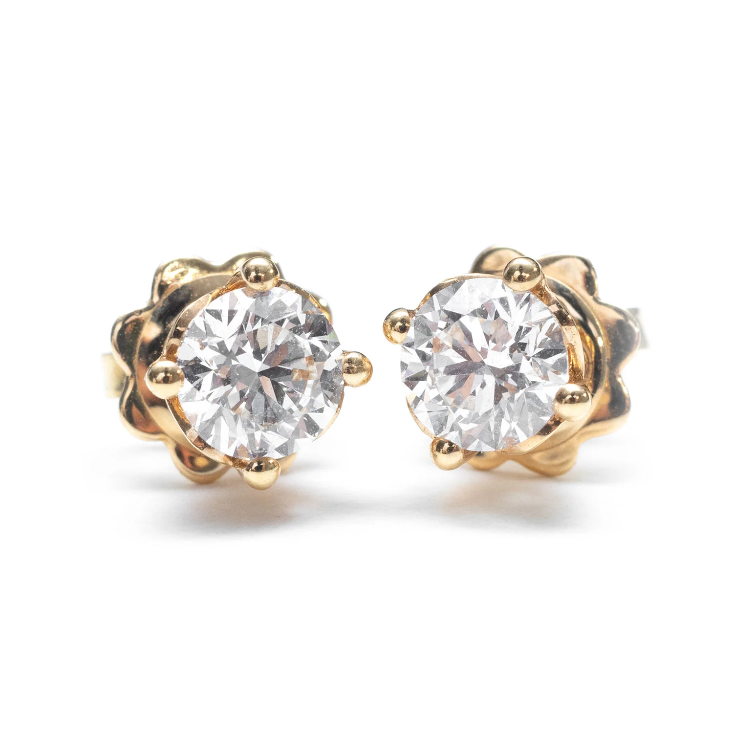 Ohrringe Rotgold Diamant TW VS1 2x0,50 ct