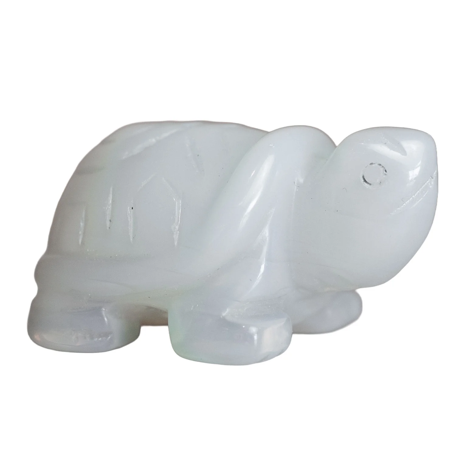 Opalite Moonstone Turtle 2" Carving