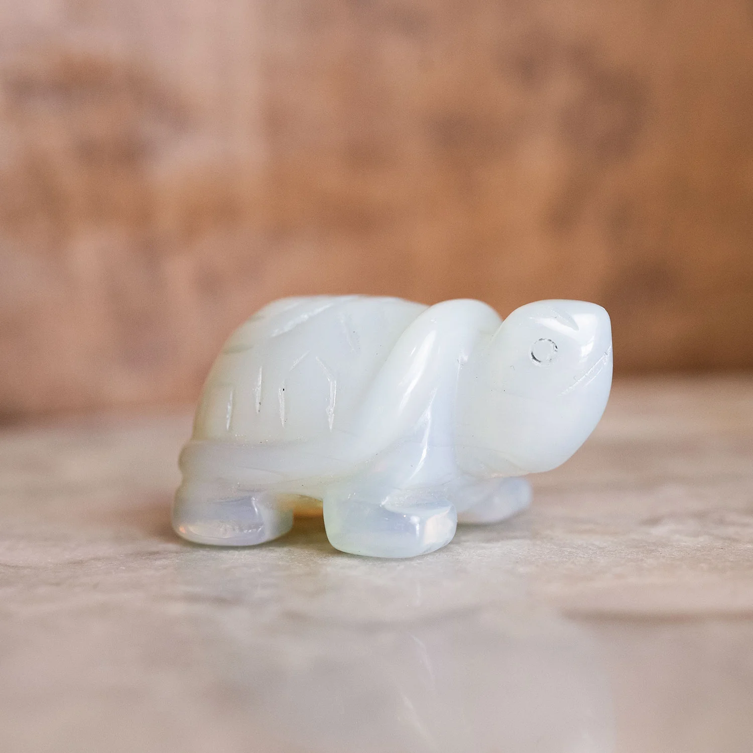 Opalite Moonstone Turtle 2" Carving - Image 5