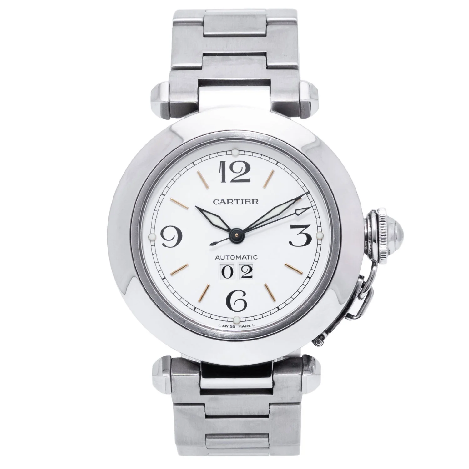 Pasha C Big Date White Dial - W31044M7