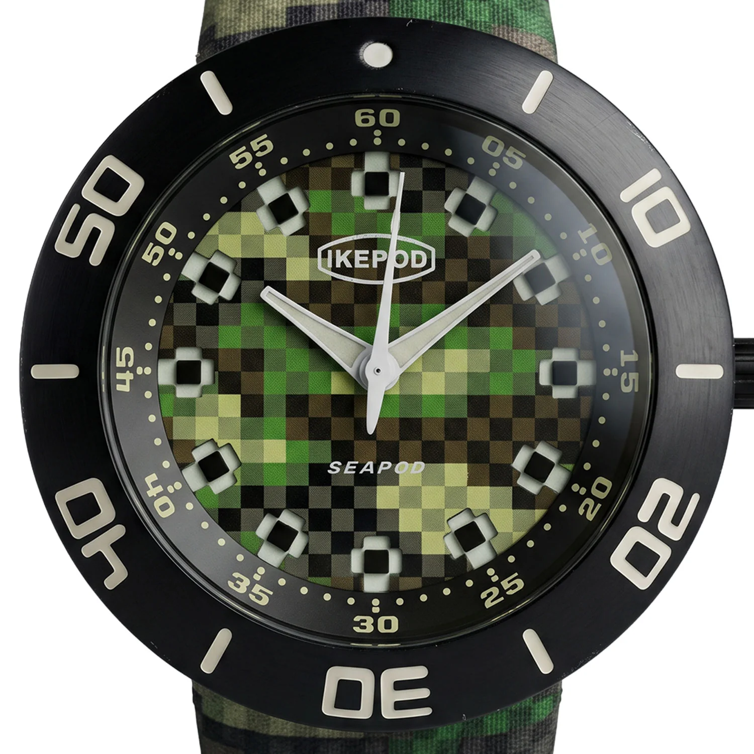 Seapod Pixpat black pvd pixel dial and strap 2025 - SOO3-PIX-LB - Image 2