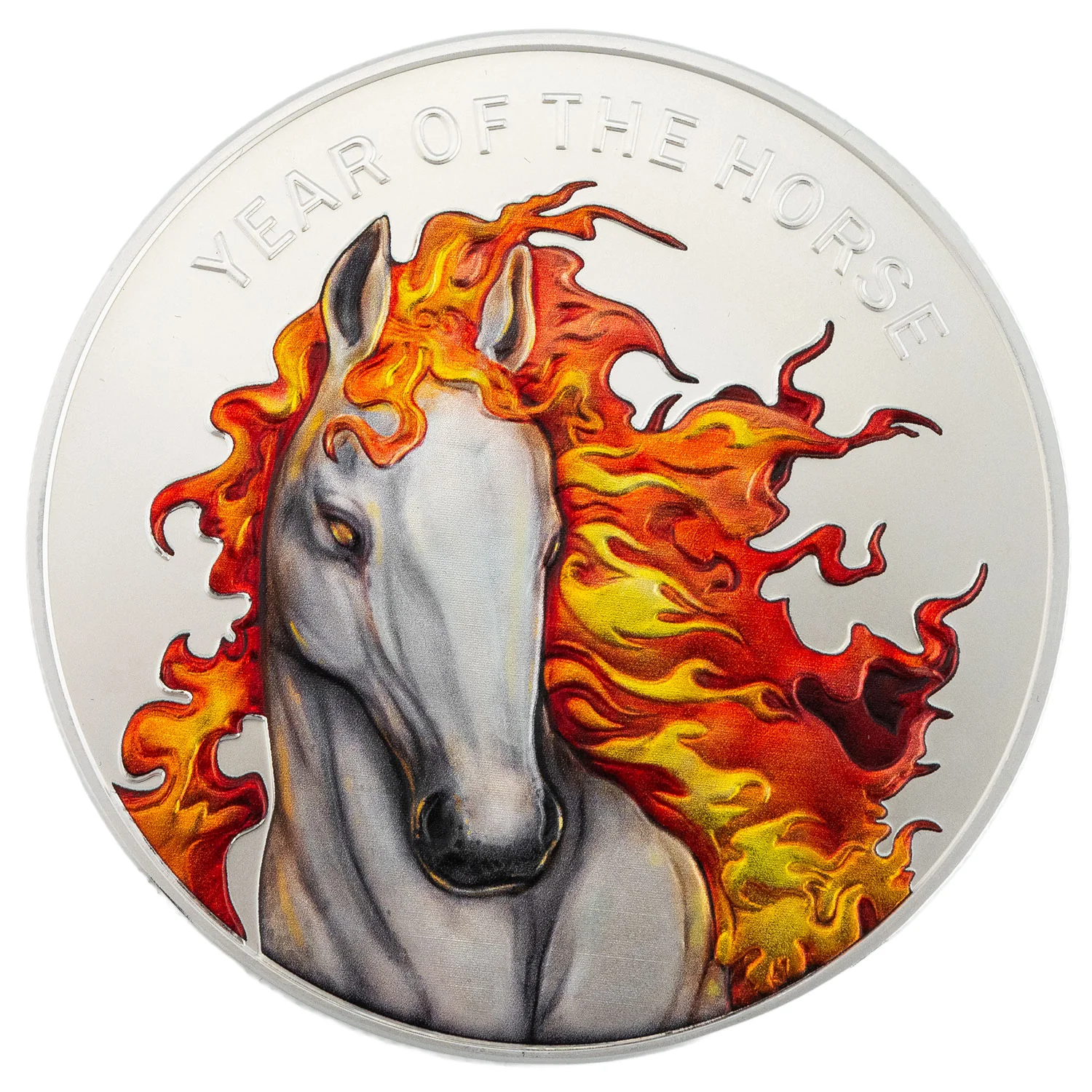 Silbermünze - 2026 Lunar Fire Horse - Coloriert - Image 3