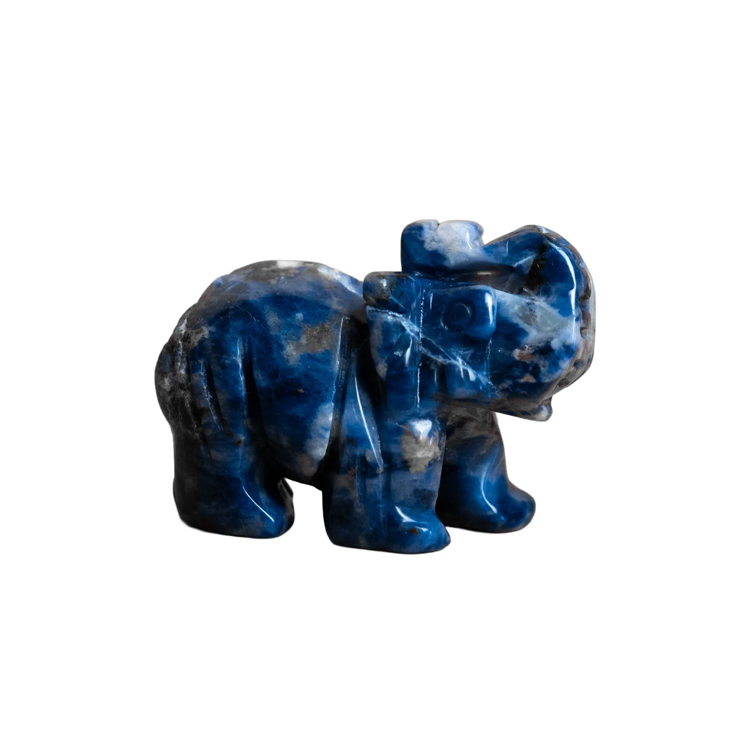 Sodalite Elephant 2" Gemstone Carving