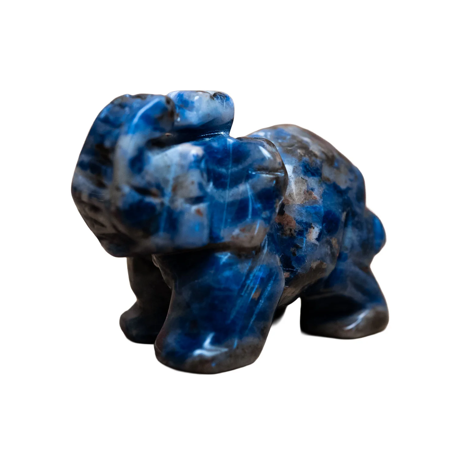 Sodalite Elephant 2" Gemstone Carving - Image 2
