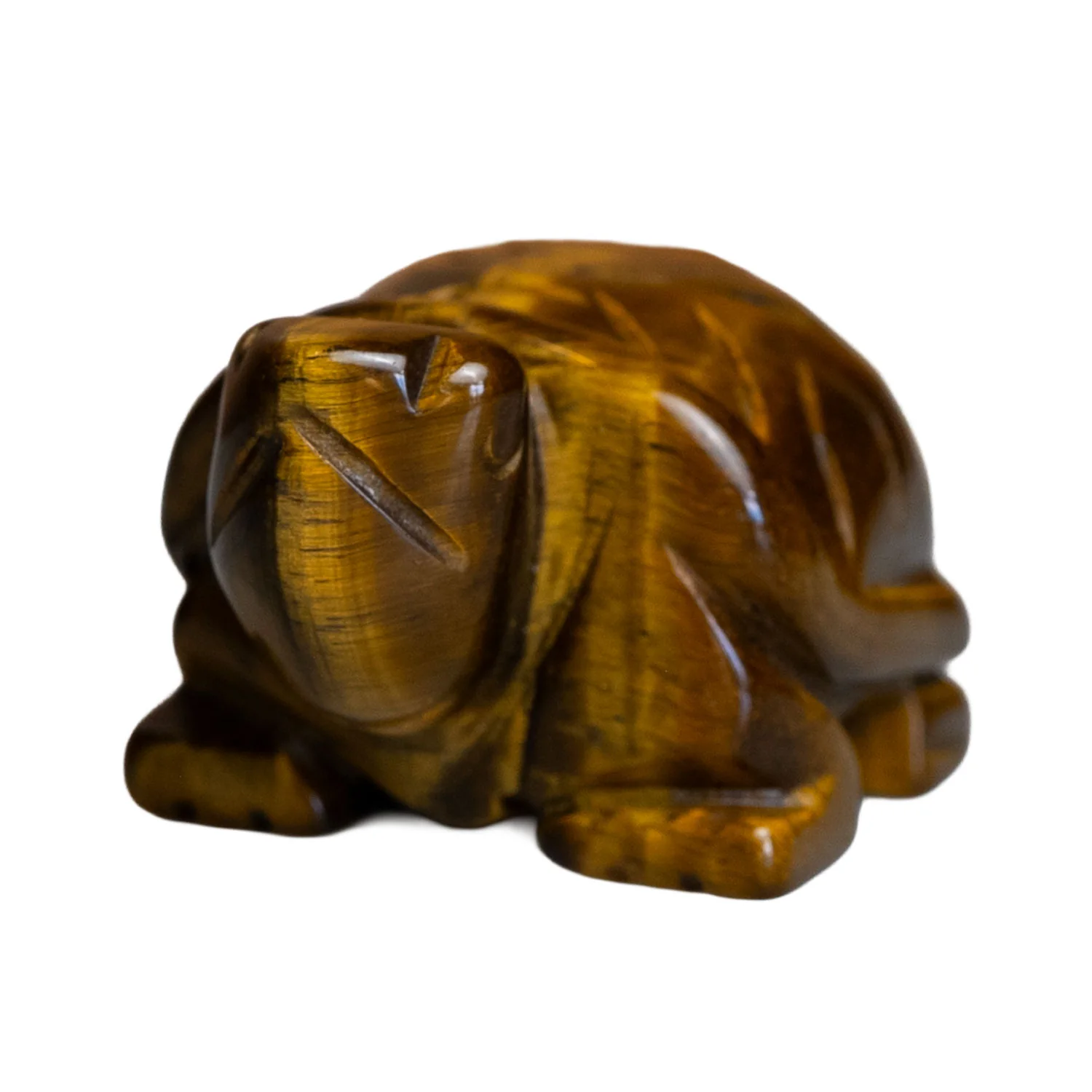 Tiger Eye Turtle 2" Natural Gemstone Carving