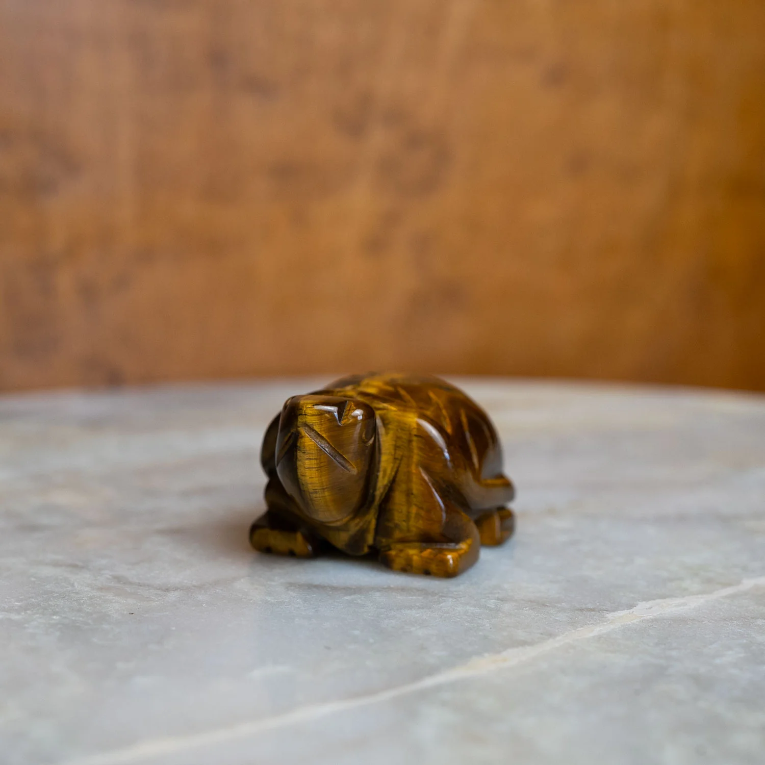 Tiger Eye Turtle 2" Natural Gemstone Carving - Image 5