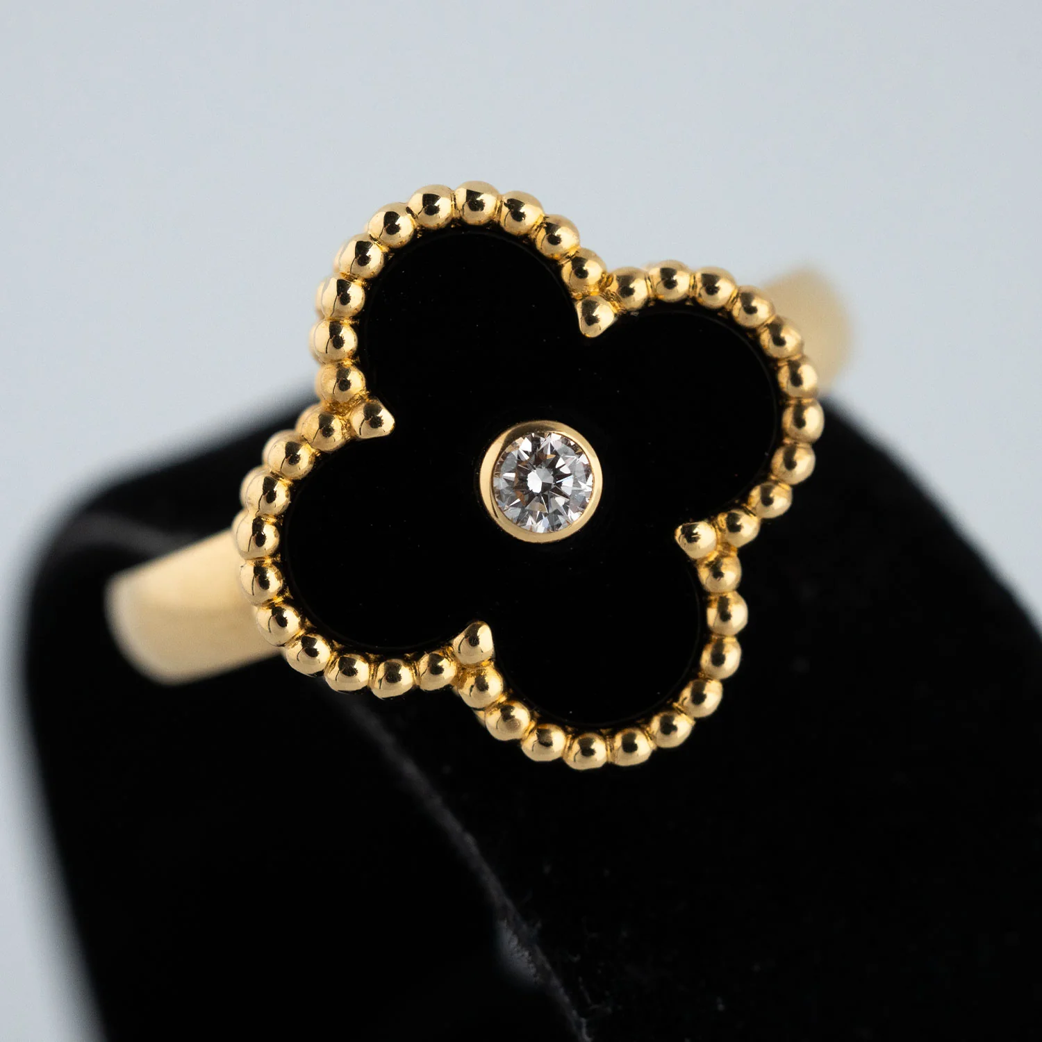 Vintage Alhambra Ring 1PD 56 750YG Onyx